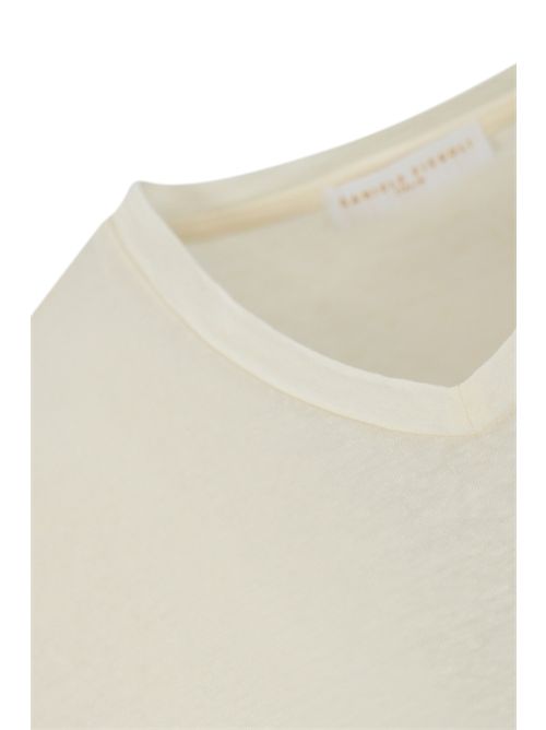 T-shirt con scollo a V in lino Burro DANIELE FIESOLI | DF 0601600